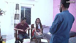 desi thick teacher dominates schoolgirl in hardcore anal threesome with slaps