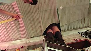 caught her peeking upskirt... latina student teases brother without full sex?