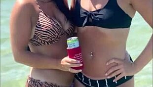 Real bikini BABES flash BIG ASSES TITS beach pt4