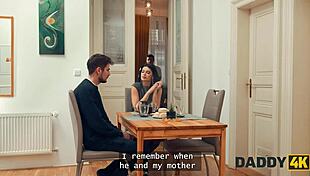 daddy4k while i watch tv my hot shaved gf sneaks daddy's cock quietly