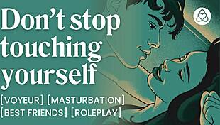 best friend catches your dick stroke while her pussy creams hard pov