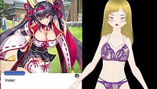 fox girl moans as big tits get fondled deep in forest game