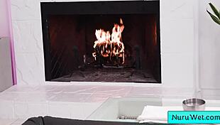 Two Big Tit Masseuses Get Him Ready for Slippery Nuru Action!