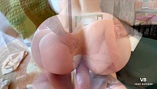 Big ass stepmom catches guy masturbating then swallows huge facial load
