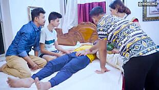 desi doctor lady unleashes orgy gangbang on eager patients in steamy hindi clinic frenzy