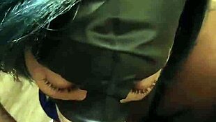 masked lalola klitz slurps and deepthroats big ebony cock like a pro milf