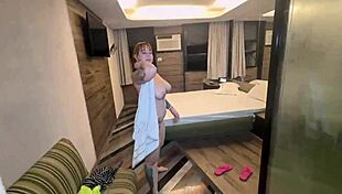 Taking married friend to hotel for hot lesbian pussy sucking session