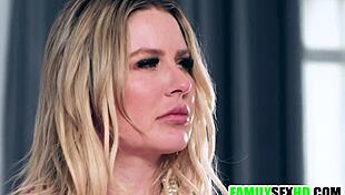 Stepmom teaches stepson stepdaughter fucking in taboo threesome