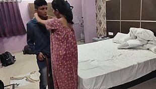 Shocking Moment Indian College Boy Caught by Mature Step Sister