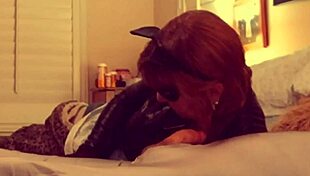 Granny Catwoman Devours Batman's Cock In Fishnet Corset