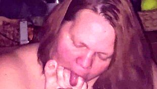 i deepthroat his thick cock sucking toes in foot milf fetish