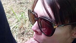 Brazilian wife sucks stranger's cock on street in daylight for public thrill