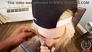 Angel aurora's cute face ends up cum covered after wild rim job