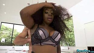 Big Booty BBW Ebony Agent Ms London Deepthroats and Fucks in Fishnets