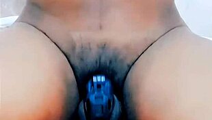 Feel that standing fuck thrusting while locked in my chastity cage