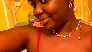 Sexy Ebony Babe with Bangs Shakes Big Ass Close-Up Then Pisses in Naughty Solo Video