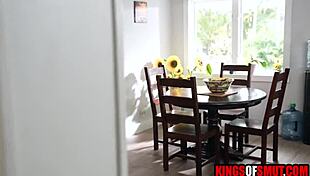 ebony teen's teasing family fun unfolds slowly