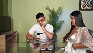 i'm her busty stepmom and he's never fucked so i'll teach him right now