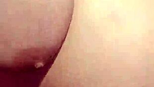 Chubby amateur wife sneaks bush fuck with hubby, gulps cum after doggy pounding.
