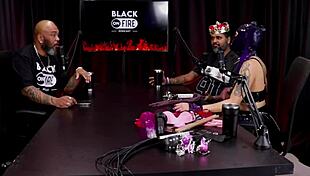 madame agatha shows bdsm session stroking jeff negro's cock kissing tits explaining her feelings watch on sheer red 😈💋