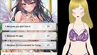 fox girl moans as big tits get fondled deep in forest game