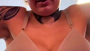 that famous influencer trains braless at gym sweat drips down her legs soaking wet pussy