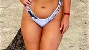 Real bikini BABES flash BIG ASSES TITS beach pt4