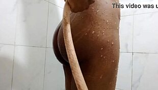 busty milf lesbian pulls teen into bathroom bath