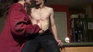 amateur arab milf slobbers sloppy on fat cock beggin for midnight cum