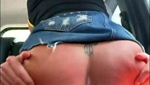 milf vadia bareback sits on old cock mid trip car cuckold humiliation flashing.