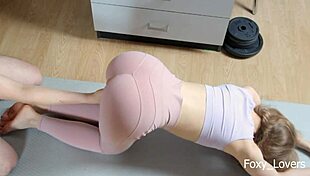 Roommate's Yoga Seduction Turns Into Rough Fuck Pounding Her Tight Pussy in Leggings