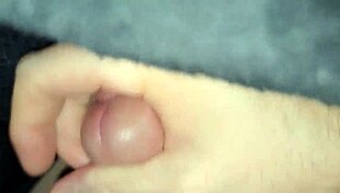 chubbykaot lies in bed stroking to hardcore porn close up