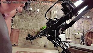 Margot La Profumosa Chained and Creampied Backstage by Freddy Gong's Monster Cock