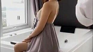 Casual college girl SHOWS OFF on webcam