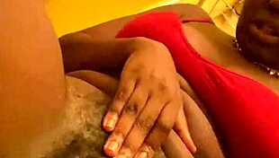 Sexy Ebony Babe with Bangs Shakes Big Ass Close-Up Then Pisses in Naughty Solo Video