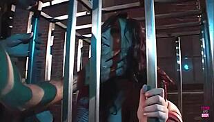 Gianna Michaels' Lovely Big Natural Breasts Bounce In Bondage Doggystyle Titty Fuck Pounding