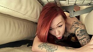 Stepmother Sucks Stepsons Cock in Shared Bed Gets Creampied Stuck Underneath