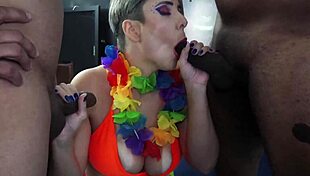 Blonde Slut's Carnival DP Threesome Prolapse Gape Thrills