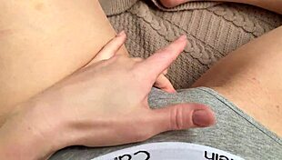Rub Panties on Dripping Pussy Cum Leg Twitch!