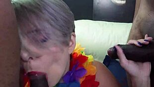 Blonde Slut's Carnival DP Threesome Prolapse Gape Thrills