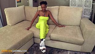 ebony wannabe model seduces producer in steamy casting interview