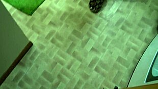 My horny stepson catches hairy mature pussy pissing