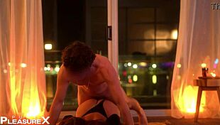 Latina Hottie in Blue Jeans Pegs Big Cock Guy Bent Over Doggystyle Hair Pulling Him Screaming Orgasms Strapon Domination Party