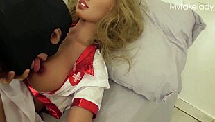 fake doll moans loud tied up oiled gaped by savage monster cock