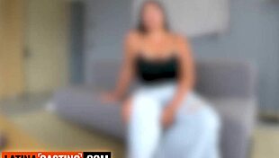 huge tits latina's pussy slammed hard during rough fake casting bang!