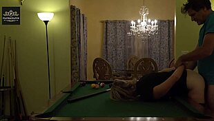 Hot Milf Wife Handled Rough on Pool Table Huge Tits Bounce