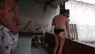 Maid's Tight Short Jeans Tease Leads to Wild Provocation