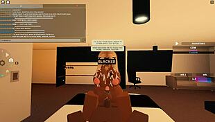 roblox babe rides big black cock in wild ebony session