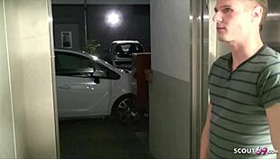 Risky Elevator Fuck! German Redhead Teen Natalie Swallows Hot Load Publicly