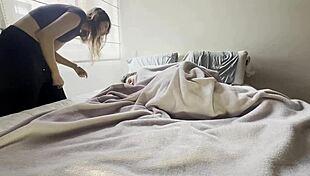 playful nighttime pillow games with my best girlfriend at home